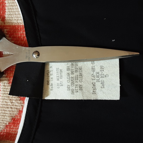 Vintage Knapp Studio Black Dress with Lace Collar💖💖💖NWT - Picture 7 of 8